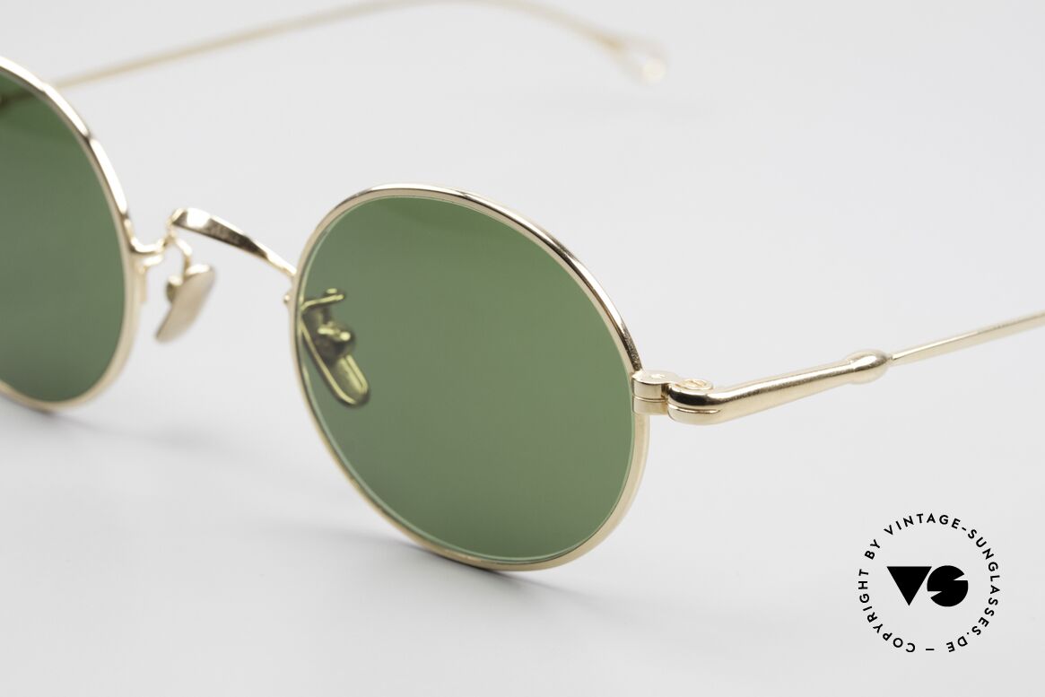 Lunor V 110 Round Sunglasses Gold Plated, model V110: an eyewear classic for ladies & gentlemen, Made for Men and Women