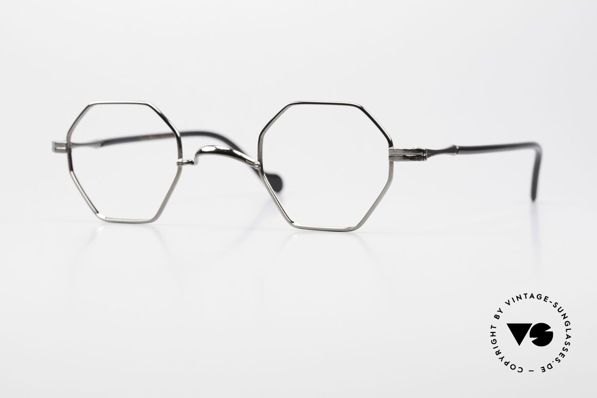 Lunor II A 11 Octagonal Eyeglasses Gunmetal, old Lunor glasses of the Lunor II-A series (A = acetate), Made for Men and Women