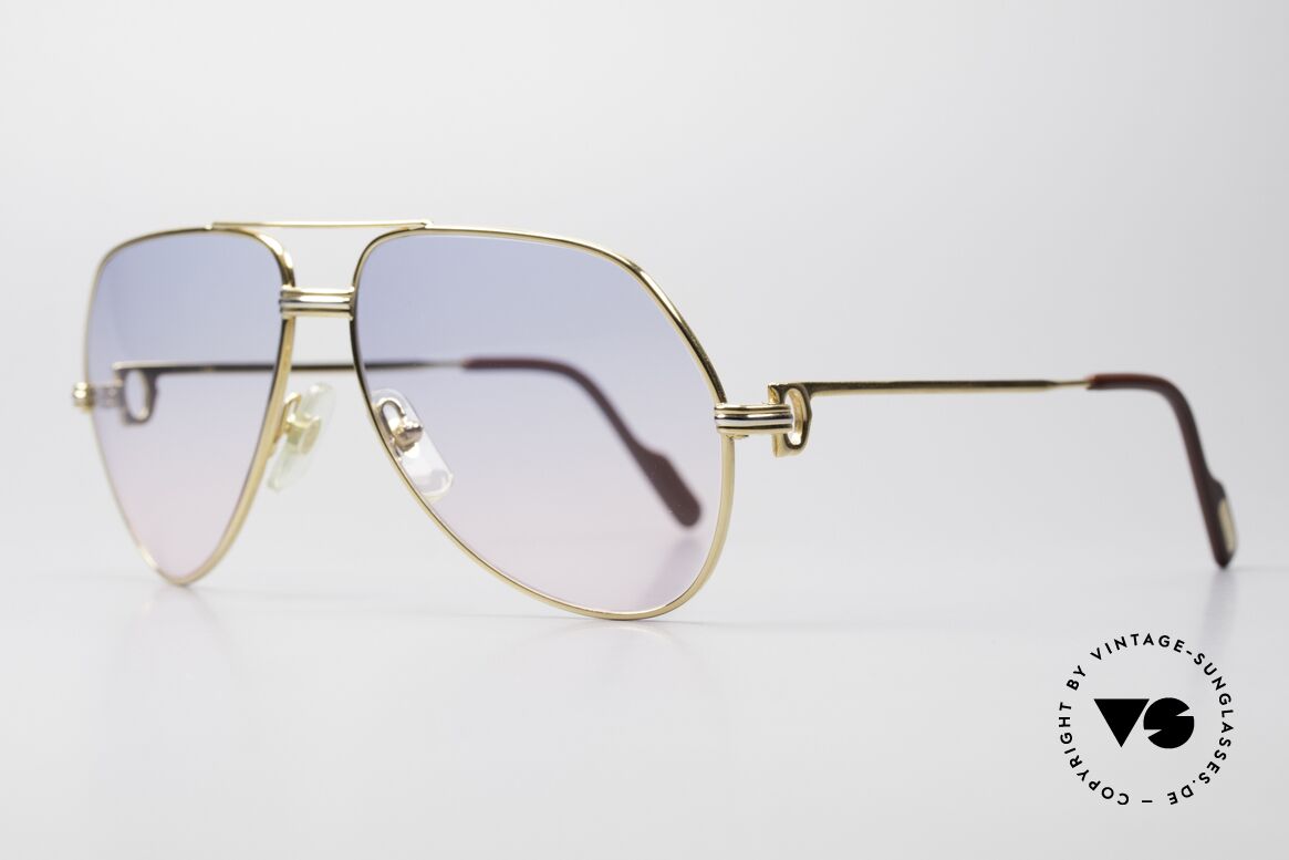 Cartier Vendome LC - M Baby-Blue Pink Gradient Lenses, this pair (with L.Cartier decor): MEDIUM size 59-14,130, Made for Men and Women