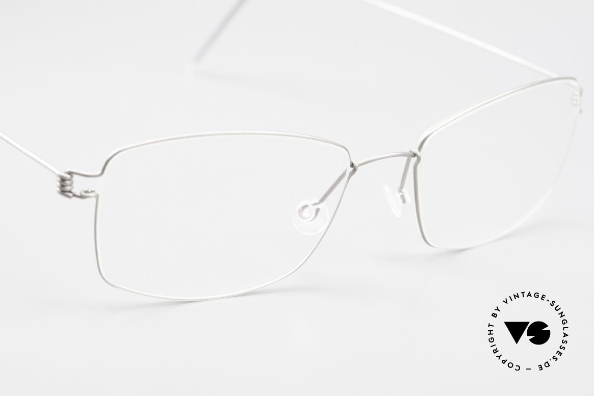 Lindberg Casper Air Titan Rim Square Titanium Glasses Unisex, unworn, NOS, with original magnetic case by Lindberg, Made for Men and Women