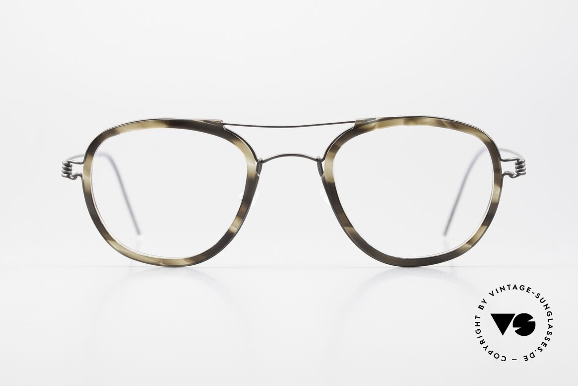 Lindberg William Air Titan Rim Panto Glasses Women & Men, Lindberg panto eyeglasses with crossbar; Air Titanium, Made for Men and Women