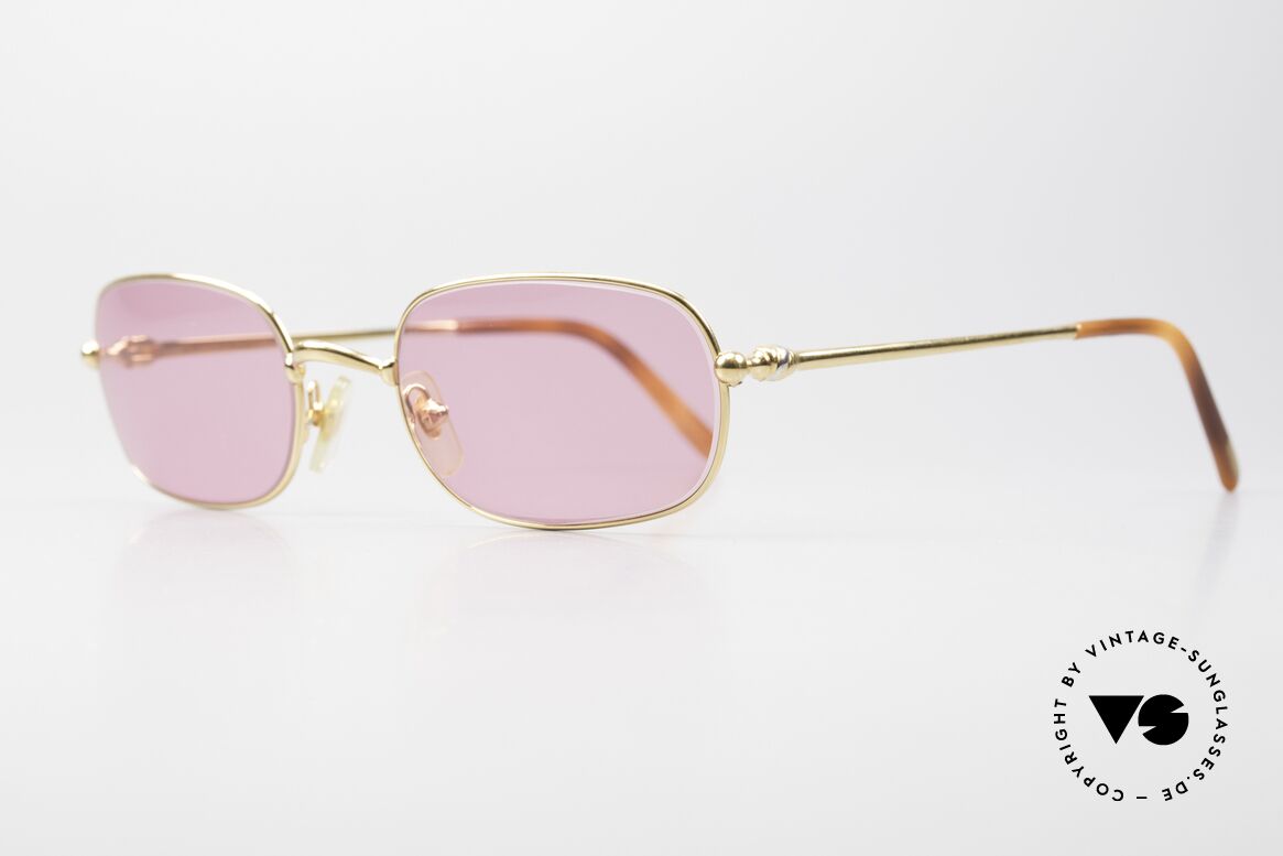 Cartier Deimios Pink Shades 22ct Gold Plated, costly 22ct gold-plated frame with new pink sun lenses, Made for Men and Women