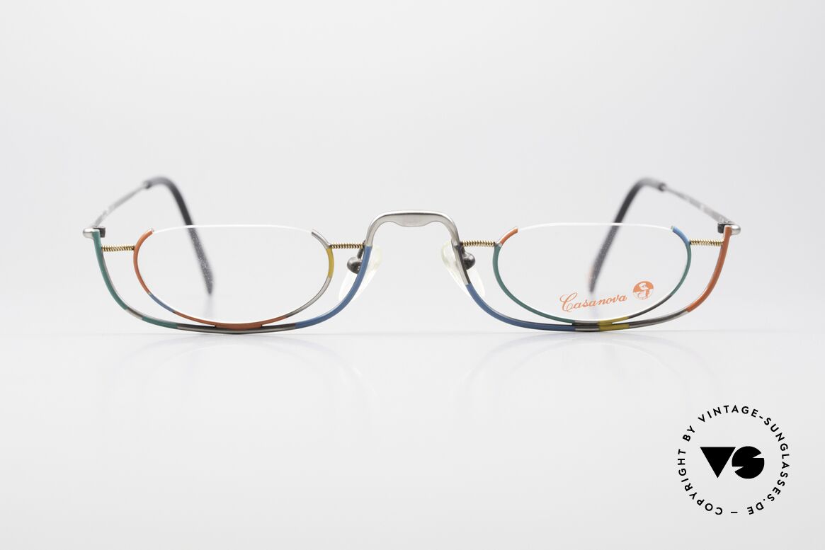 Casanova LC34 Colorful Reading Eyeglasses 80s, extraordinary vintage reading glasses by CASANOVA, Made for Men and Women