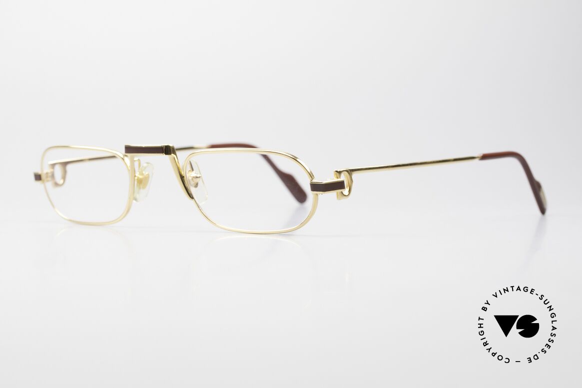 Cartier Demi Lune Laque Limited Luxury Reading 80'sGlasses, this precious pair with LAQUE decor is 22ct GOLD-PLATED, Made for Men and Women