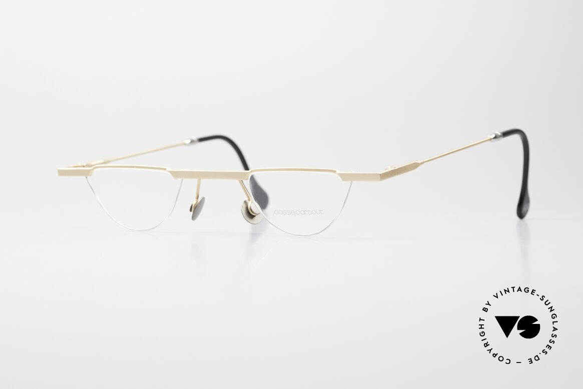 Passe Partout 09A Reading Frame Bauhaus Style, rare vintage PassePartout 1990's designer glasses, Made for Men and Women