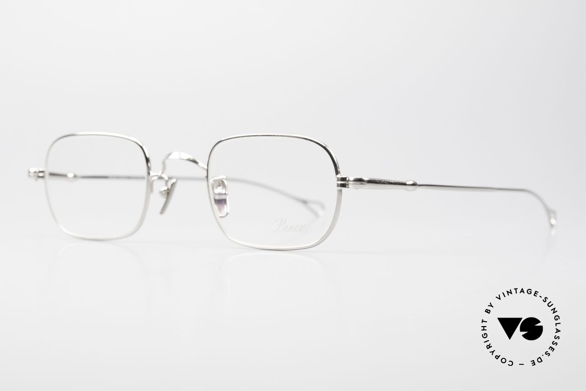 Lunor V 113 Men's Glasses Square Platinum, without ostentatious logos (but in a timeless elegance), Made for Men