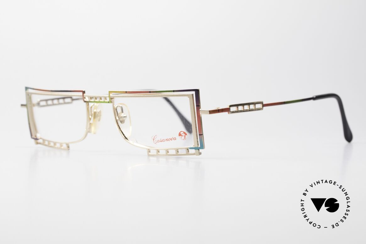 Casanova LC4 Square Specs Rainbow Colored, LC ="Liberty Collezione", which is Ital. "Art Nouveau", Made for Men and Women