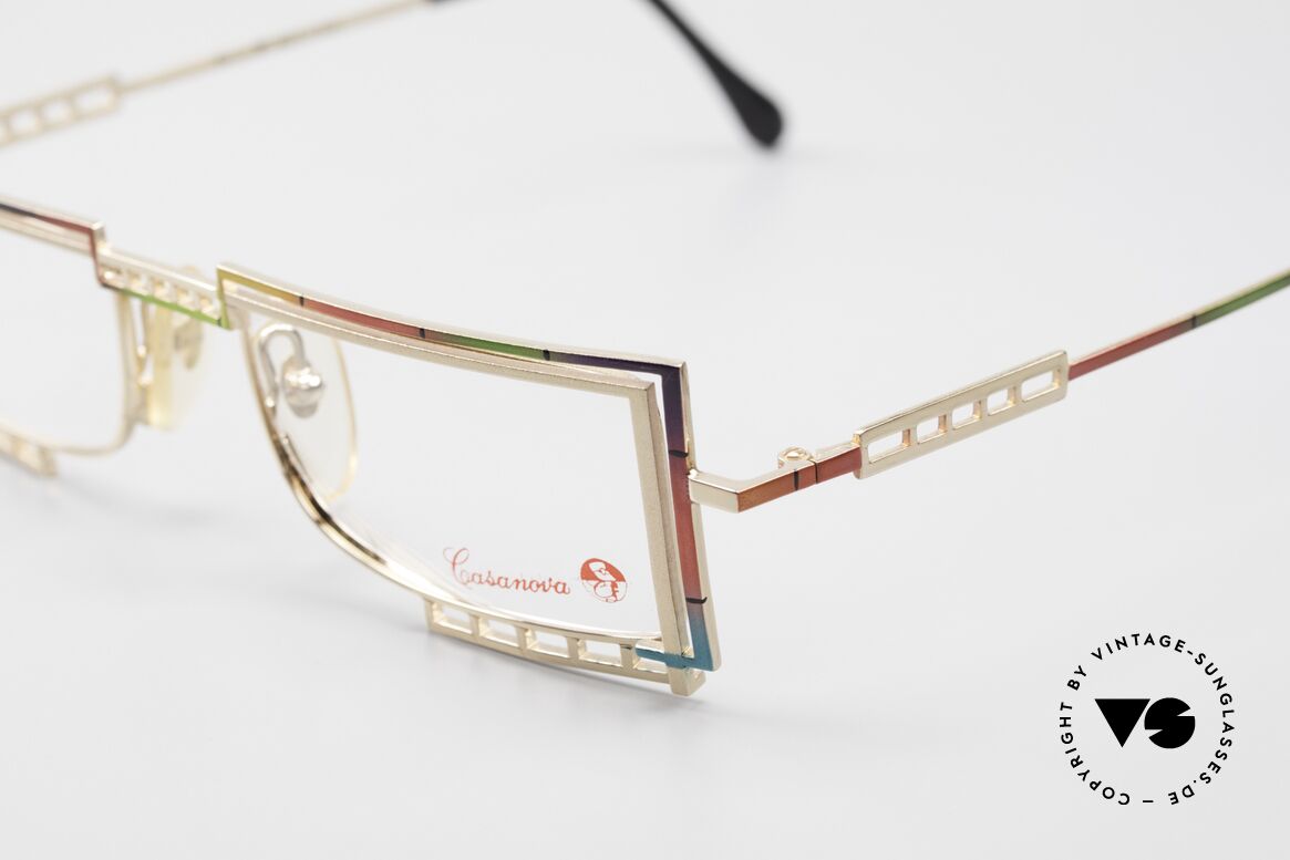 Casanova LC4 Square Specs Rainbow Colored, frame design & color according to the "Belle Epoque"., Made for Men and Women