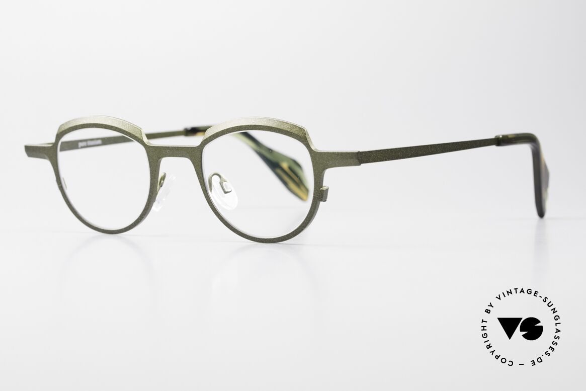 Theo Belgium Asscher Panto Titanium Glasses, top-notch quality and wearing comfort (Titanium), Made for Men and Women