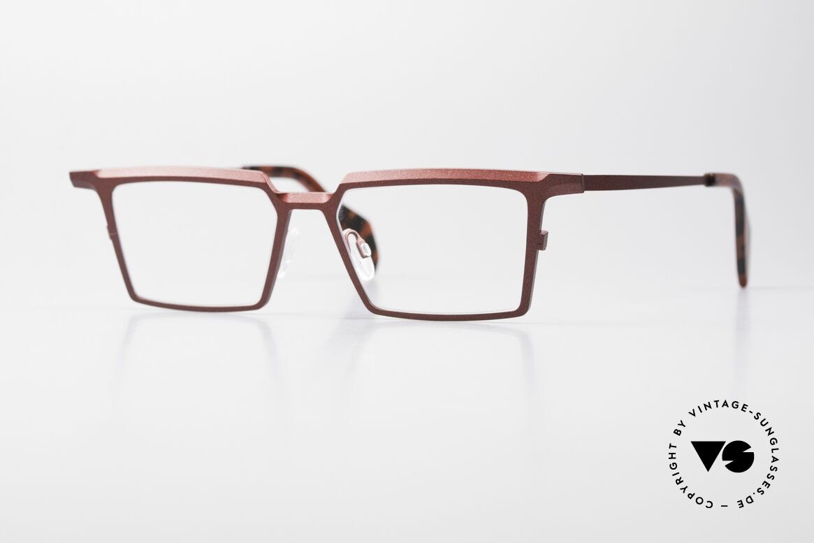 Theo Belgium Emerald Square Designer Frame Titanium, Theo Belgium designer specs; 'Diamond Cuts' series, Made for Men and Women