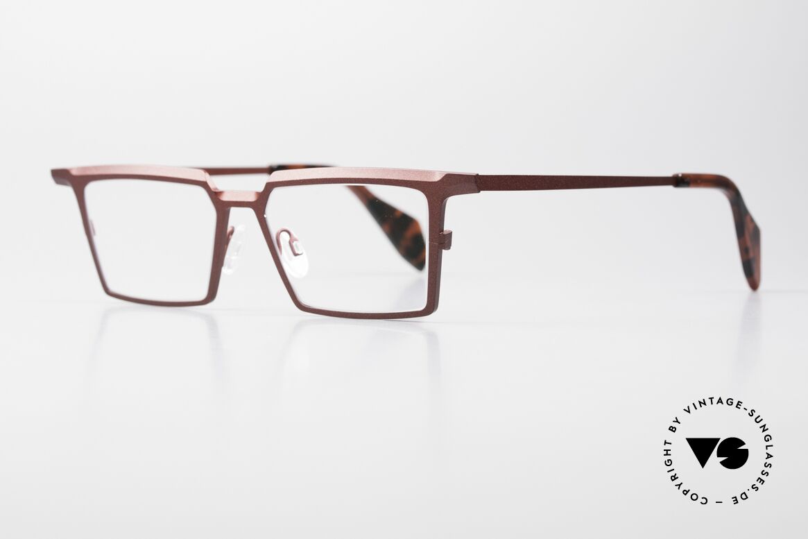 Theo Belgium Emerald Square Designer Frame Titanium, top-notch quality and wearing comfort (Titanium), Made for Men and Women