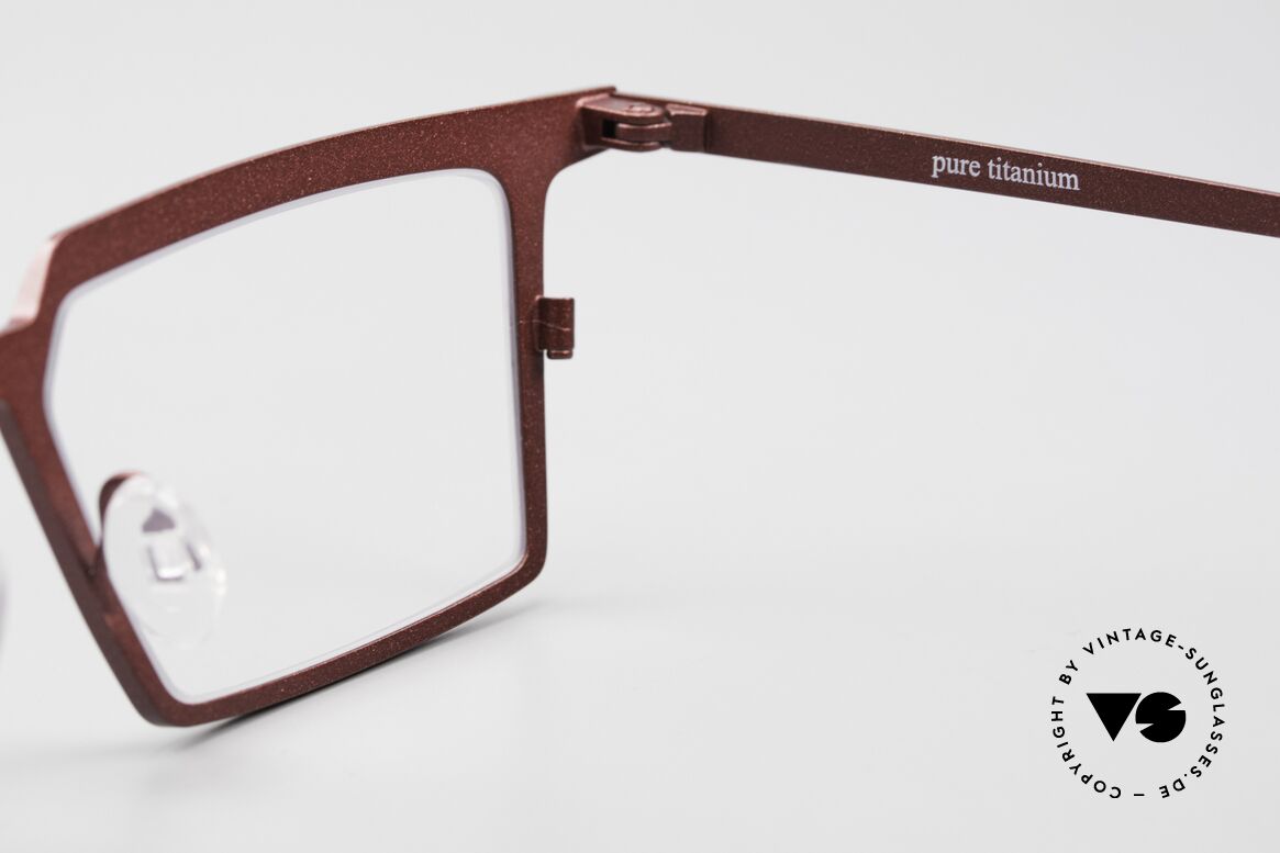 Theo Belgium Emerald Square Designer Frame Titanium, Size: large, Made for Men and Women