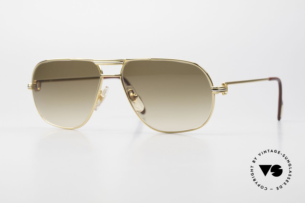 Cartier Tank - M Luxury Designer Sunglasses, orig. Cartier shades from 1988; MEDIUM size 59°14, 140, Made for Men