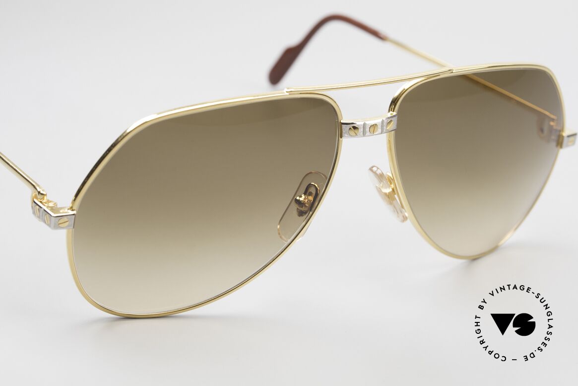 Cartier Vendome Santos - L Noble Lenses Brown-Gradient, CUSTOMIZED LENSES: Only available at us! (100% UV), Made for Men