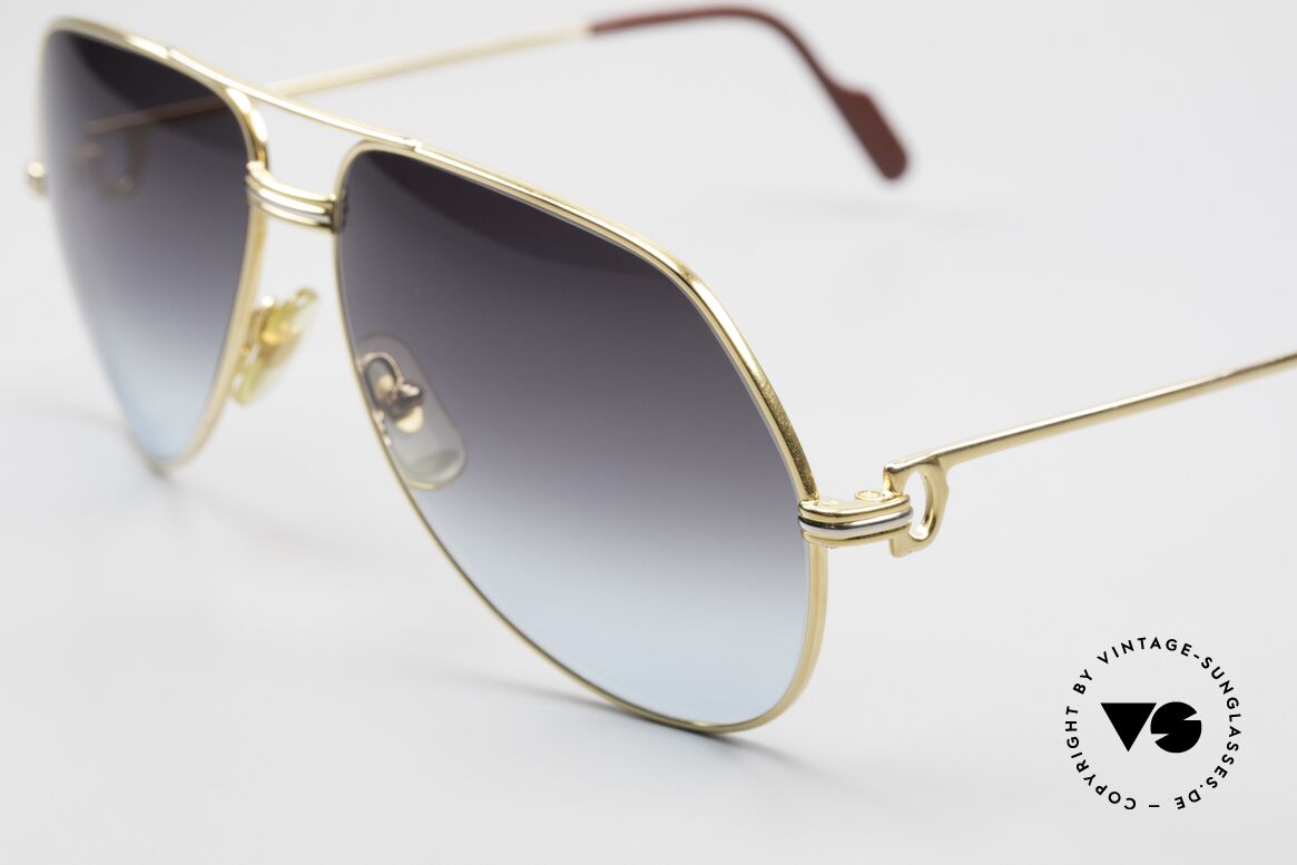 Cartier Vendome LC - L From Gray To Blue Gradient, ultra rare, new BICOLOR customized GRADIENT lenses, Made for Men and Women