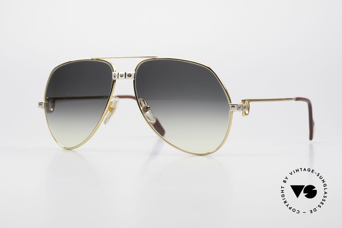 Cartier Vendome Santos - M Gray-Yellow Gradient Lenses, Vendome = the most famous eyewear design by CARTIER, Made for Men and Women