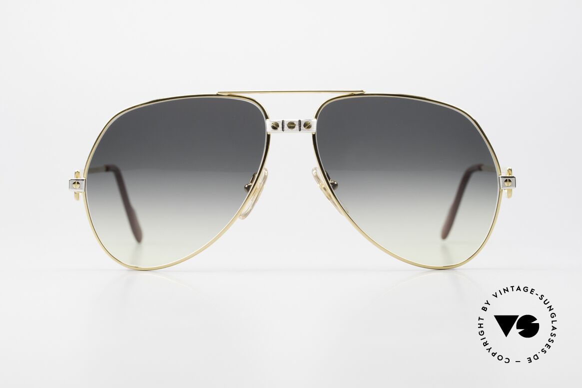 Cartier Vendome Santos - M Gray-Yellow Gradient Lenses, mod. "Vendome" was launched in 1983 & made till 1997, Made for Men and Women