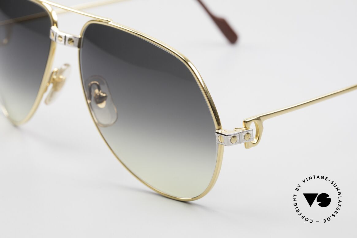 Cartier Vendome Santos - M Gray-Yellow Gradient Lenses, worn by actor Christopher Walken (JAMES BOND, 1985), Made for Men and Women