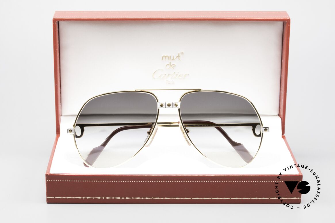 Cartier Vendome Santos - M Gray-Yellow Gradient Lenses, NO RETRO shades, but an old vintage Cartier ORIGINAL, Made for Men and Women