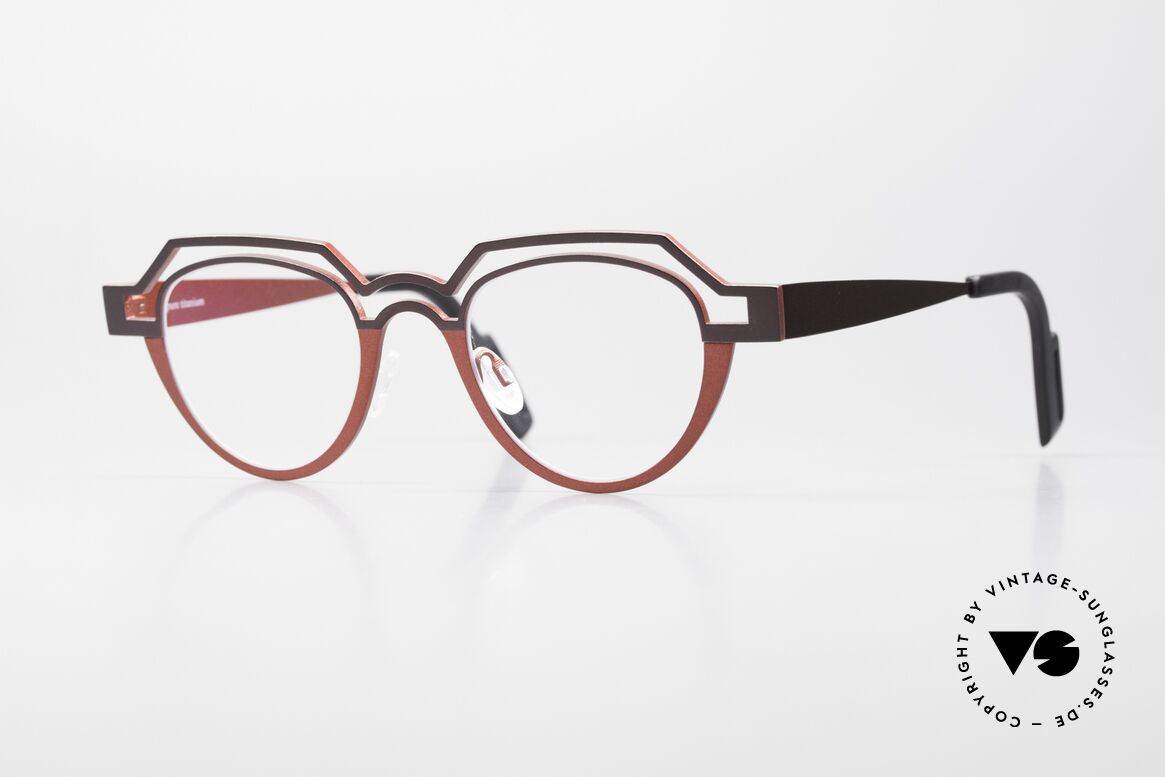 Theo Belgium Percé Designer Specs Panto Titanium, Theo Belgium panto eyeglasses; 'ARCHES' series, Made for Men and Women