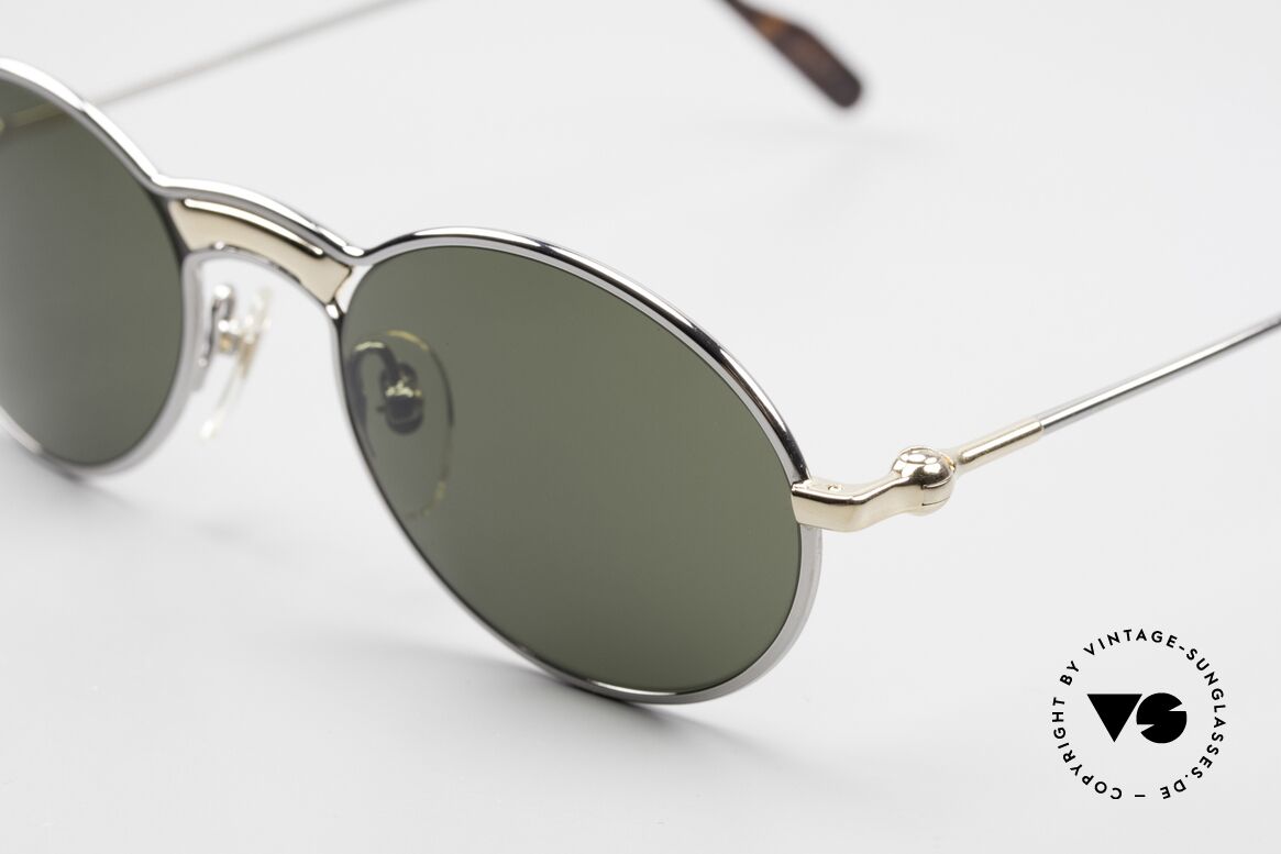Aston Martin AM01 Oval Glasses James Bond Style, bicolor frame: 22kt gold plated and ruthenium plated, Made for Men