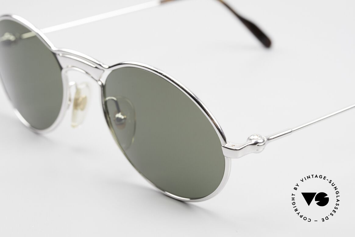 Aston Martin AM01 Oval Shades 90's Limited Edition, elegant frame: platinum-plated and polished to a shine, Made for Men