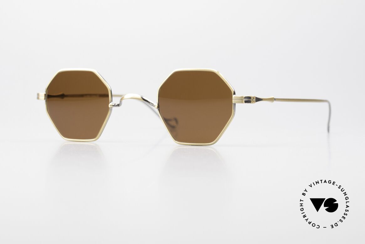 Lunor II 11 Square Panto Shades XS, striking, rare vintage Lunor sunglasses from the 1990's, Made for Men and Women