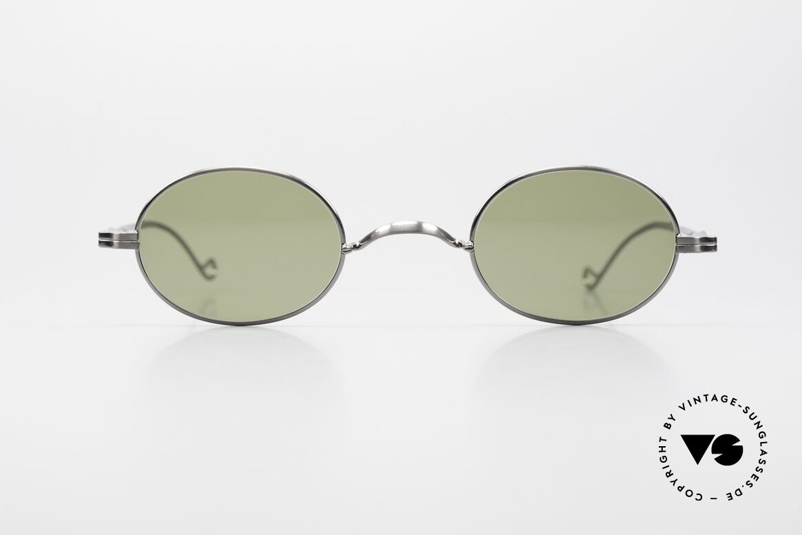 Lunor II 10 Oval Sunglasses Gunmetal, oval vintage shades of the Lunor II Series, full rimmed, Made for Men and Women