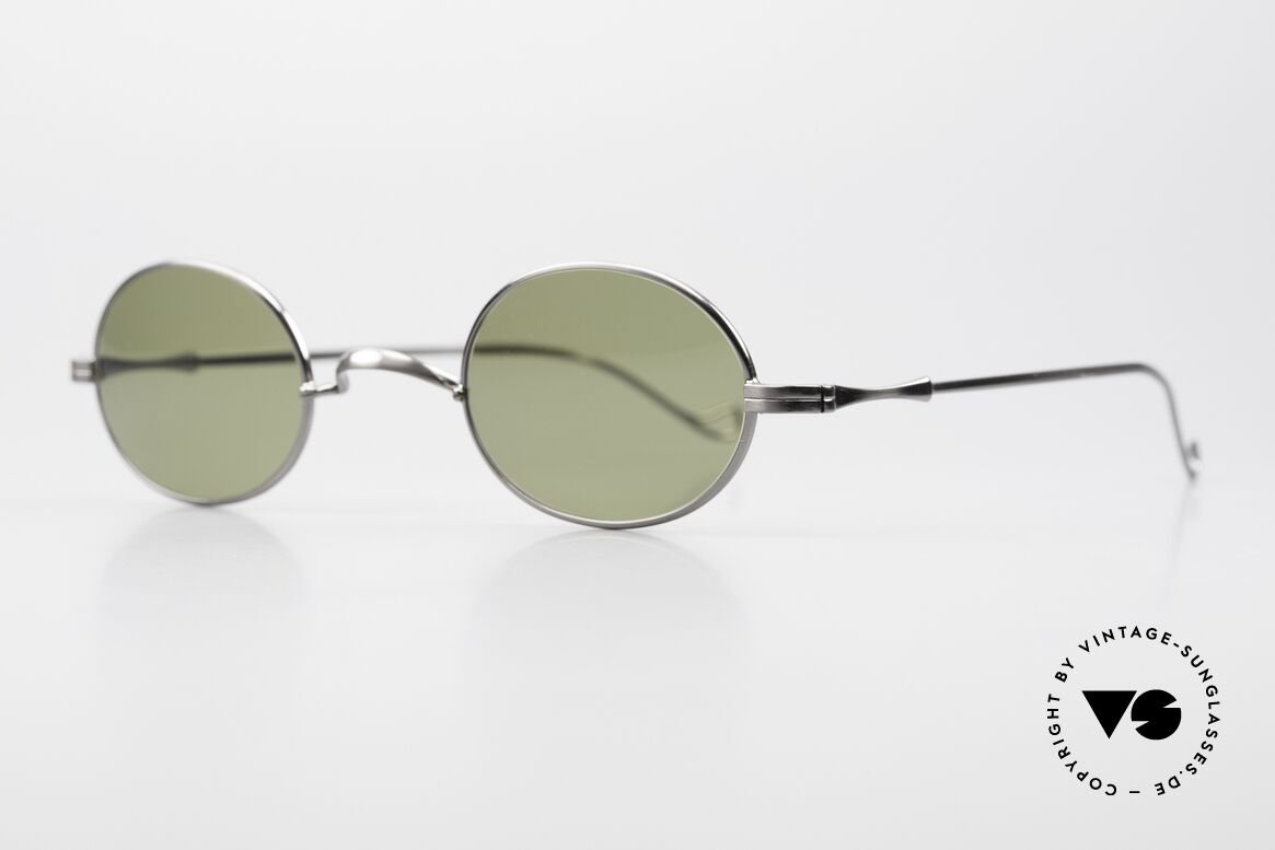 Lunor II 10 Oval Sunglasses Gunmetal, rather a small model (in size 43/26) for ladies and gents, Made for Men and Women