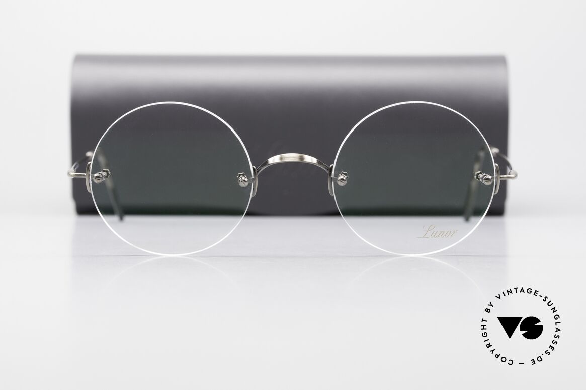 Glasses Lunor Classic Round AS Steve Jobs Glasses Antique Silver