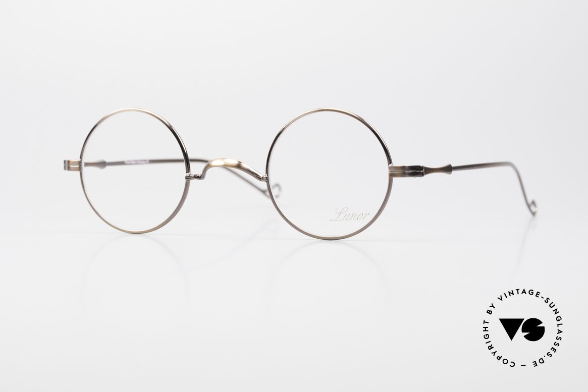 Lunor II 12 Limited Edition Antique Copper, XS round Lunor eyeglasses of the old "LUNOR II" series, Made for Men and Women