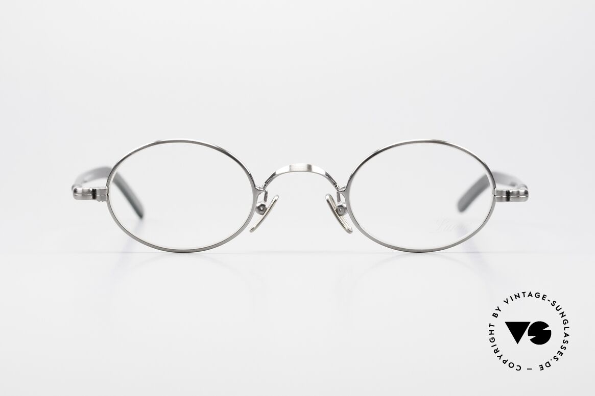 Lunor VA 101 Small Oval Specs Antique Silver, old, small oval Lunor eyeglass-frame, made in Germany, Made for Men and Women