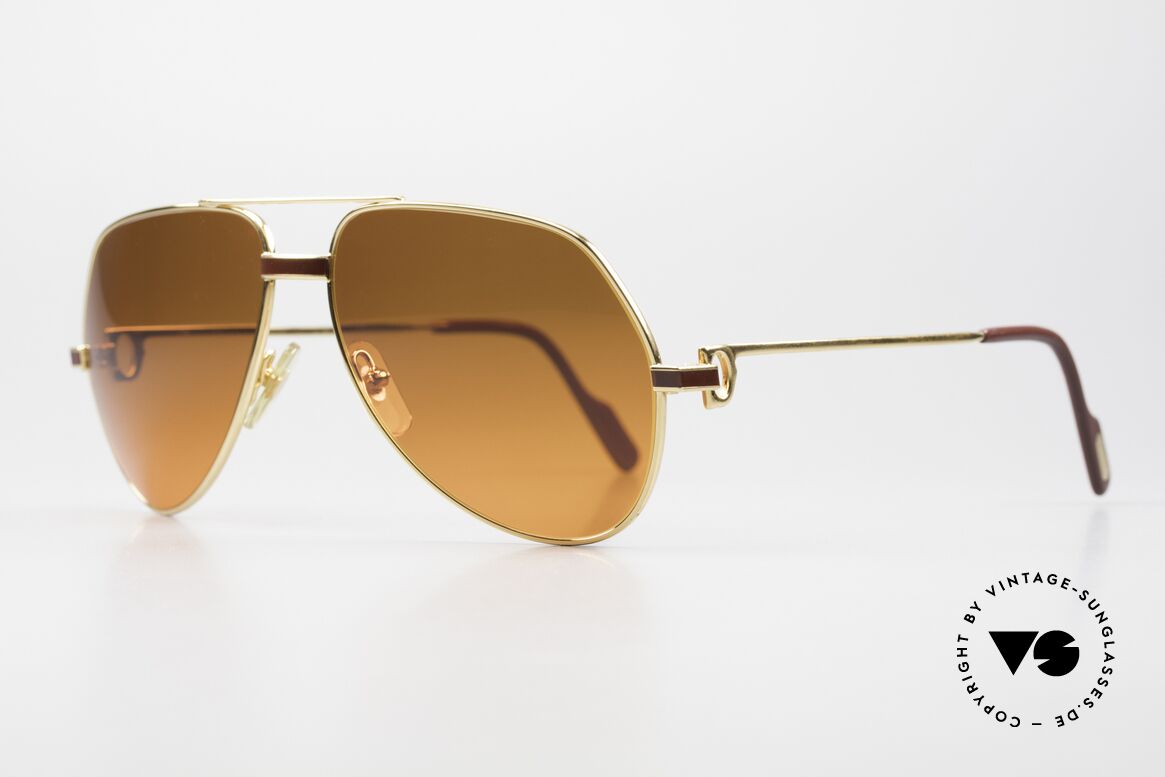 Cartier Vendome Laque - M Luxury Sunglasses Aviator, this pair (with LAQUE decor) in MEDIUM size 59-14,140, Made for Men and Women