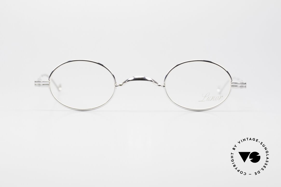 Lunor II 04 Oval XS Frame Platinum PP, extra small oval vintage glasses of the Lunor II Series, Made for Men and Women