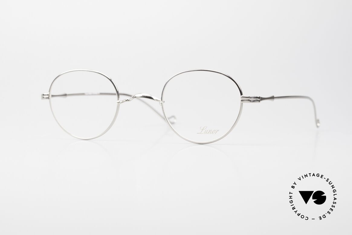 Lunor II 22 Metal Glasses Platinum Plated, vintage Lunor eyeglasses of the old "LUNOR II" series, Made for Men and Women
