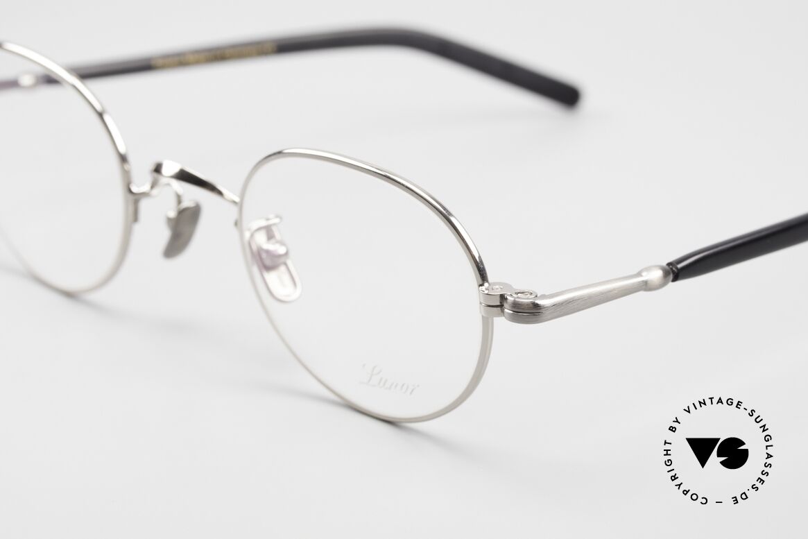 Lunor VA 108 Round Panto Eyeglasses PP AS, model VA 108 = acetate-metal temples & titanium pads, Made for Men and Women