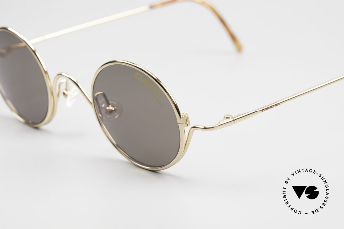 Carrera 5566 Round Vintage Sunglasses 90s, with high-end Carrera lenses for max. UV-protection, Made for Men and Women