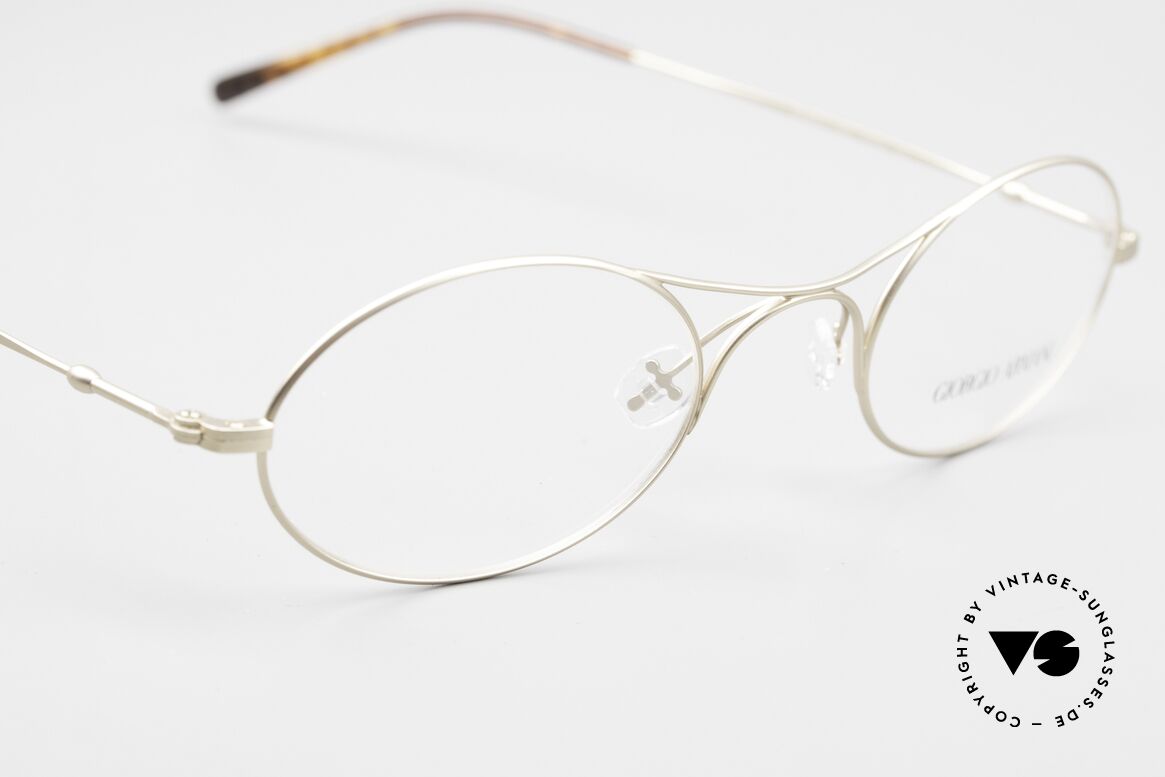 Giorgio Armani 229 The Schubert Glasses by GA, small, plain and puristic 'wire glasses' with a X-bridge, Made for Men and Women