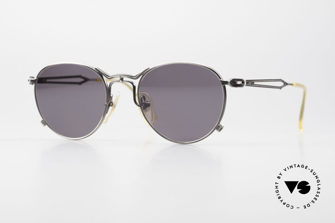 Jean Paul Gaultier 55-2177 90's Frame Antique Silver, extraordinary vintage JP Gaultier designer sunglasses, Made for Men and Women