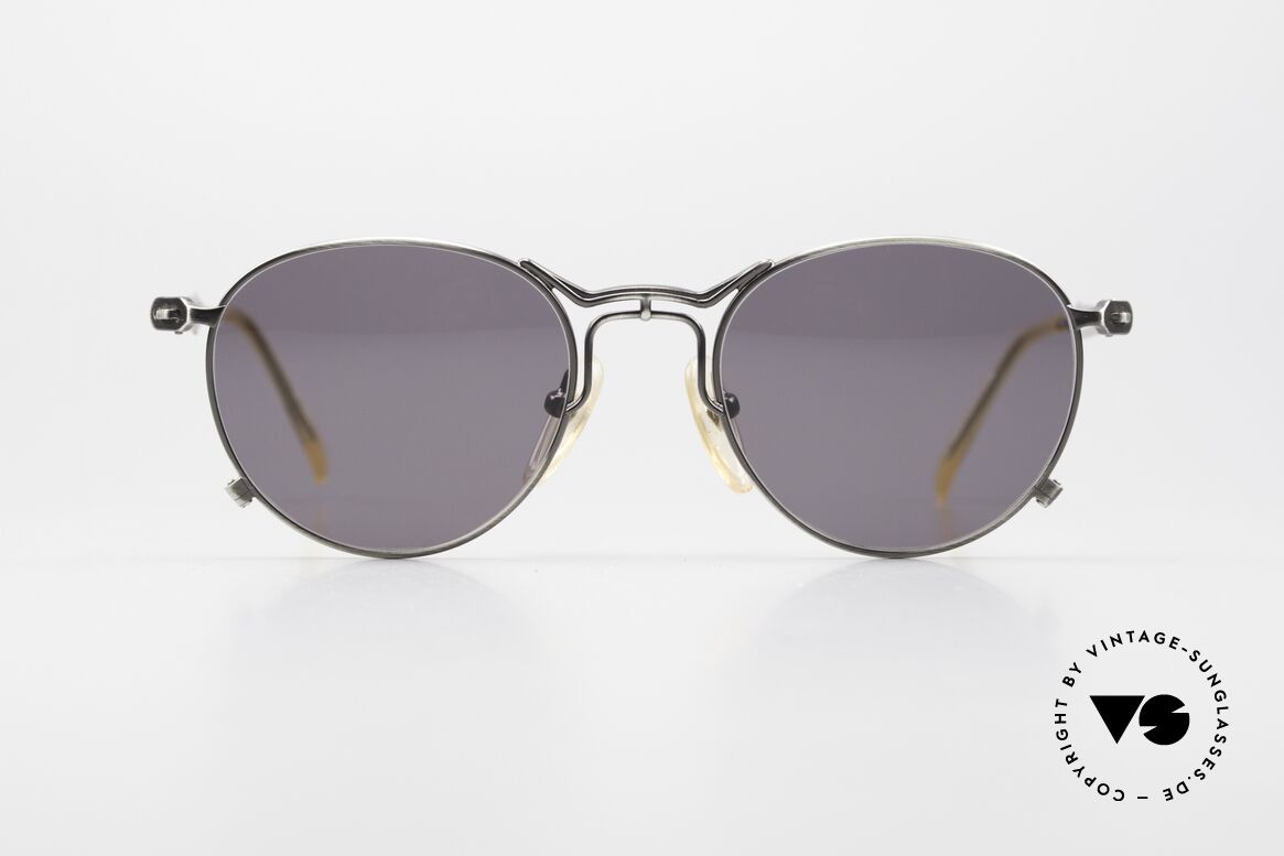 Jean Paul Gaultier 55-2177 Rare Designer Sunglasses, costly, unique frame finish: METALLIC SMOKE SILVER, Made for Men and Women