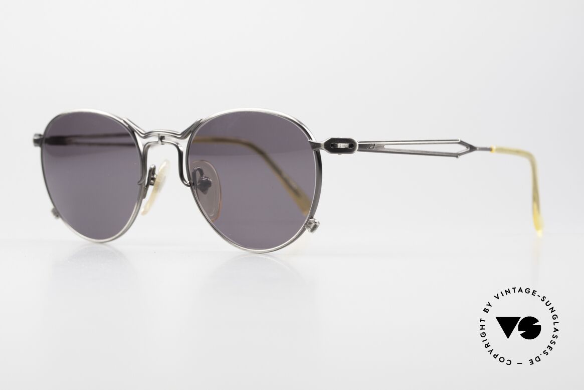 Jean Paul Gaultier 55-2177 Rare Designer Sunglasses, also called: "charcoal gray / silver" or "antique silver", Made for Men and Women