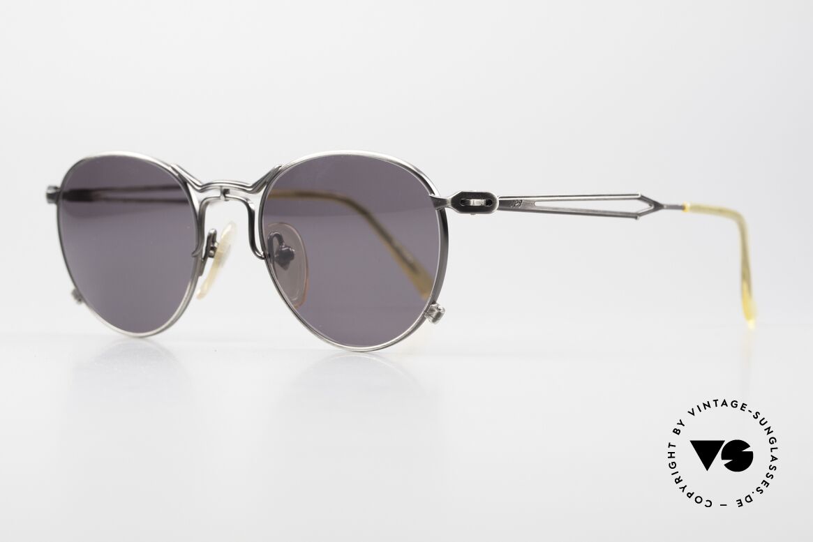 Jean Paul Gaultier 55-2177 90's Frame Antique Silver, also called: "charcoal gray / silver" or "antique silver", Made for Men and Women