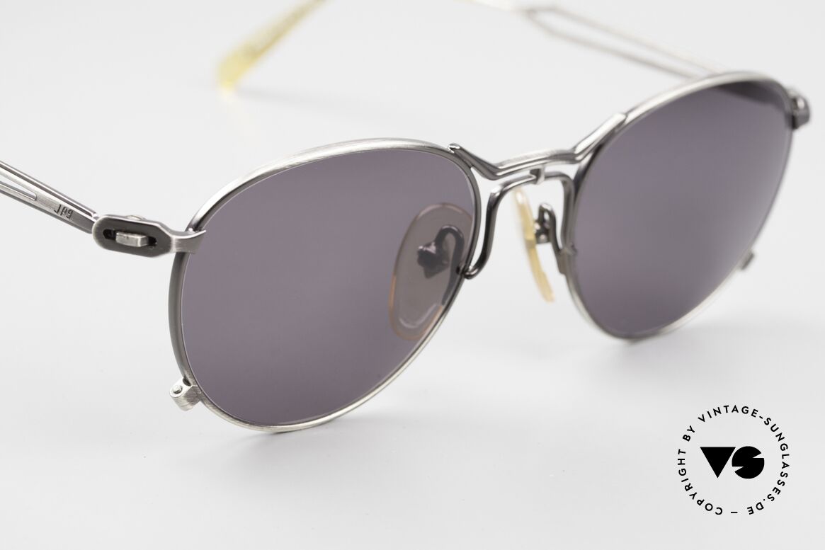 Jean Paul Gaultier 55-2177 90's Frame Antique Silver, a real designer frame in top-notch quality from 1996, Made for Men and Women