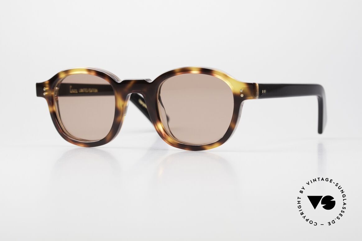 Lesca Brut Panto 8mm Upcycling Acetate Collection, new LESCA Lunetier sunglasses in old vintage acetate, Made for Men and Women