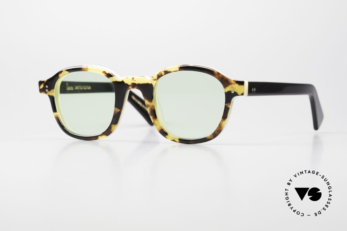 Lesca Brut Panto 8mm Limited Edition Upcycling, new LESCA Lunetier sunglasses in old vintage acetate, Made for Men and Women
