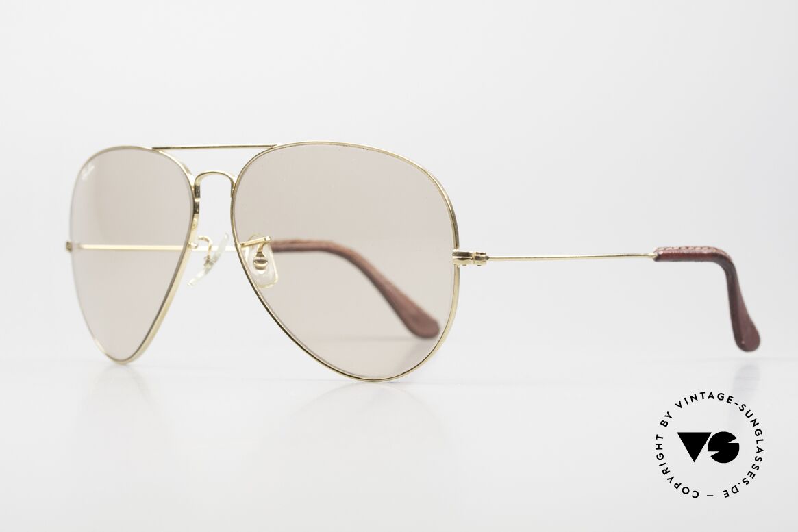 Ray Ban Large Metal II Leathers Changeable USA B&L, orig. Bausch&Lomb mineral lenses (100%UV protection), Made for Men