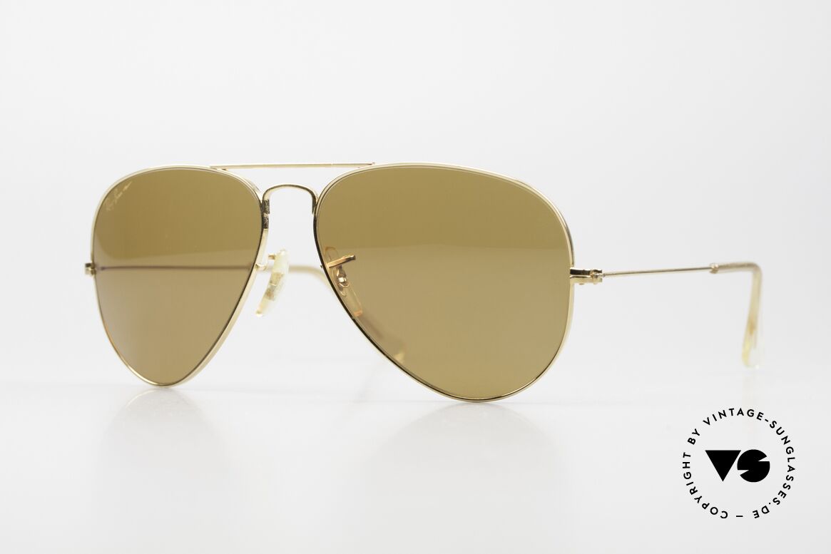 Ray Ban Large Metal Driving Chromax Bausch & Lomb, 1980's Ray Ban vintage sunglasses in size 58/14, Made for Men and Women