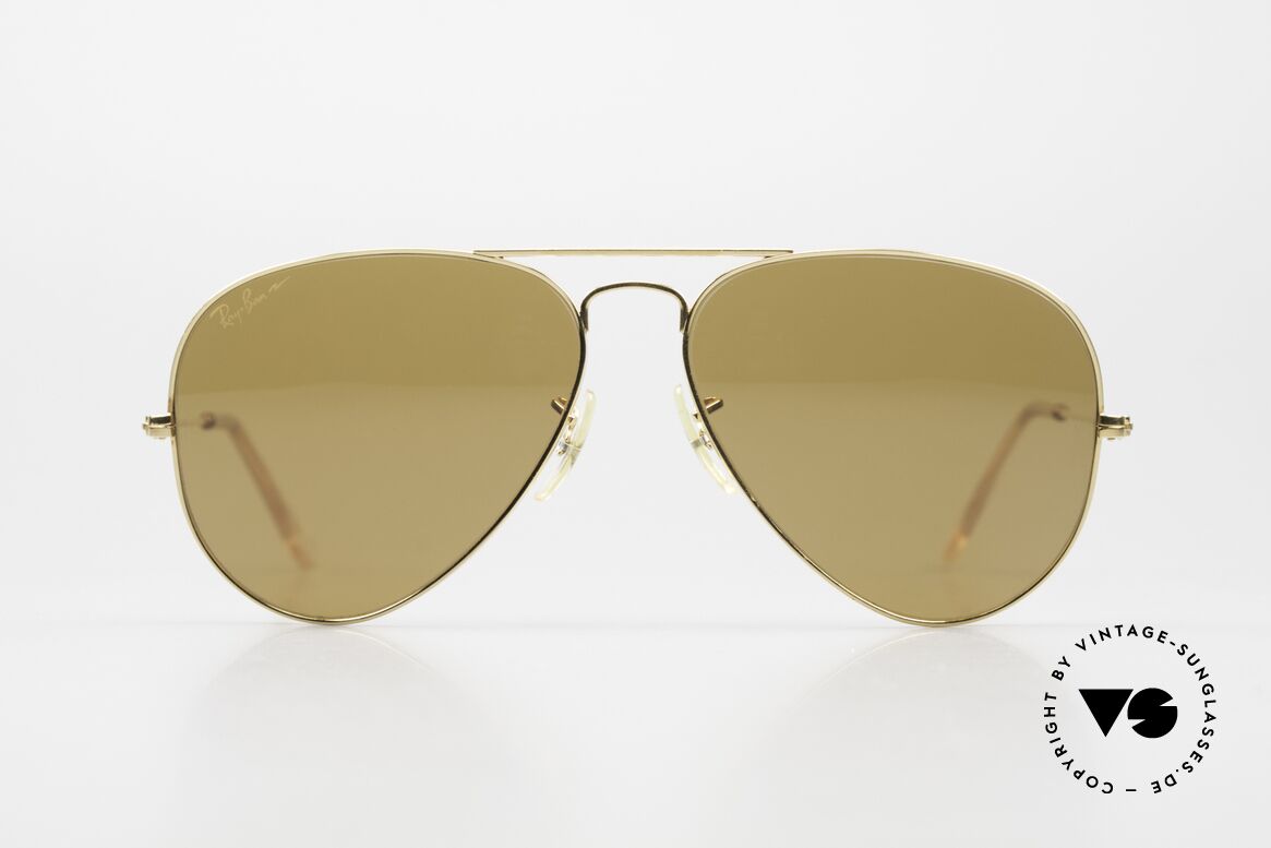 Ray Ban Large Metal Driving Chromax Bausch & Lomb, legendary 80's aviator design in high-end quality, Made for Men and Women