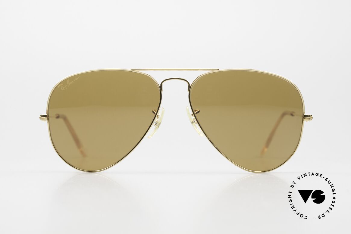 Ray Ban Large Metal Driving Chromax Bausch & Lomb, 1980's Ray Ban vintage sunglasses in size 58/14, Made for Men and Women