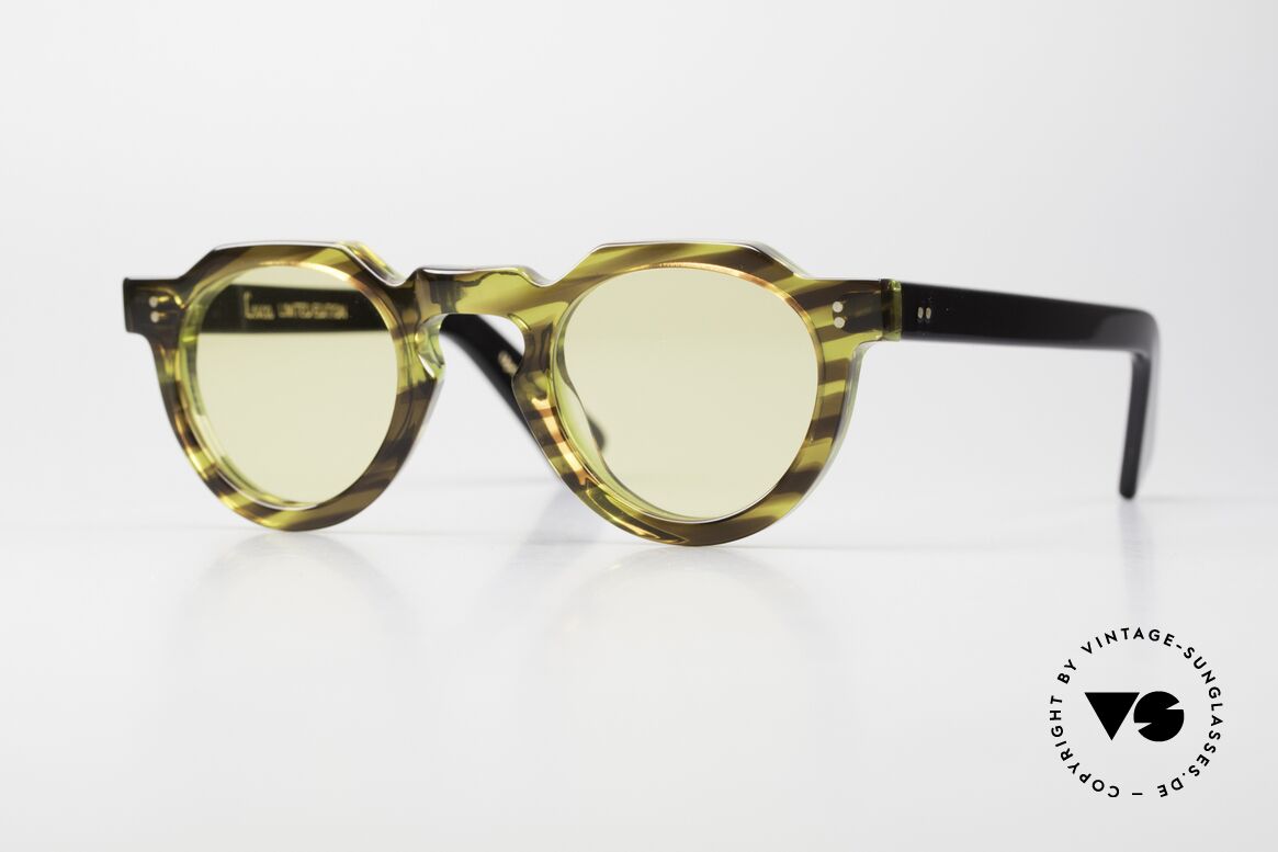 Lesca Crown Panto 8mm Collection Upcycling Acetate, Lesca Crown PANTO 8mm col. 15, LIMITED EDITION!, Made for Men and Women